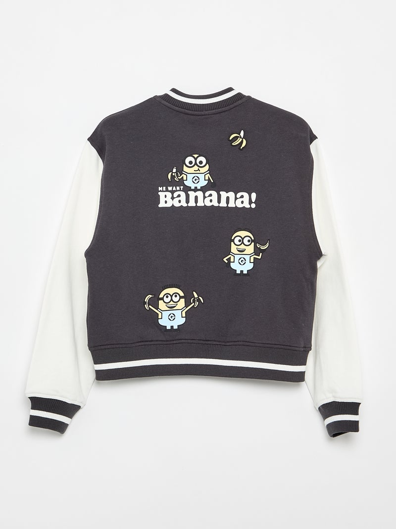 Molton sweater met knopen 'Minions' Zwart - Kiabi
