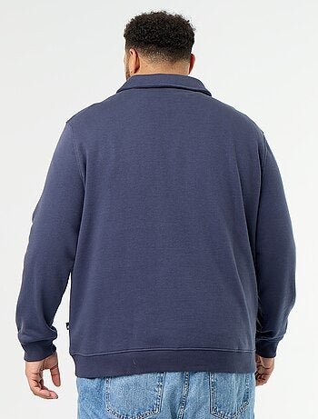 Molton sweater met polokraag