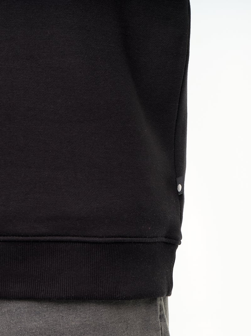 Molton sweater met polokraag Zwart - Kiabi