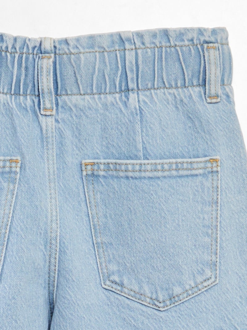 Mom broek met klepzakjes BLAUW - Kiabi