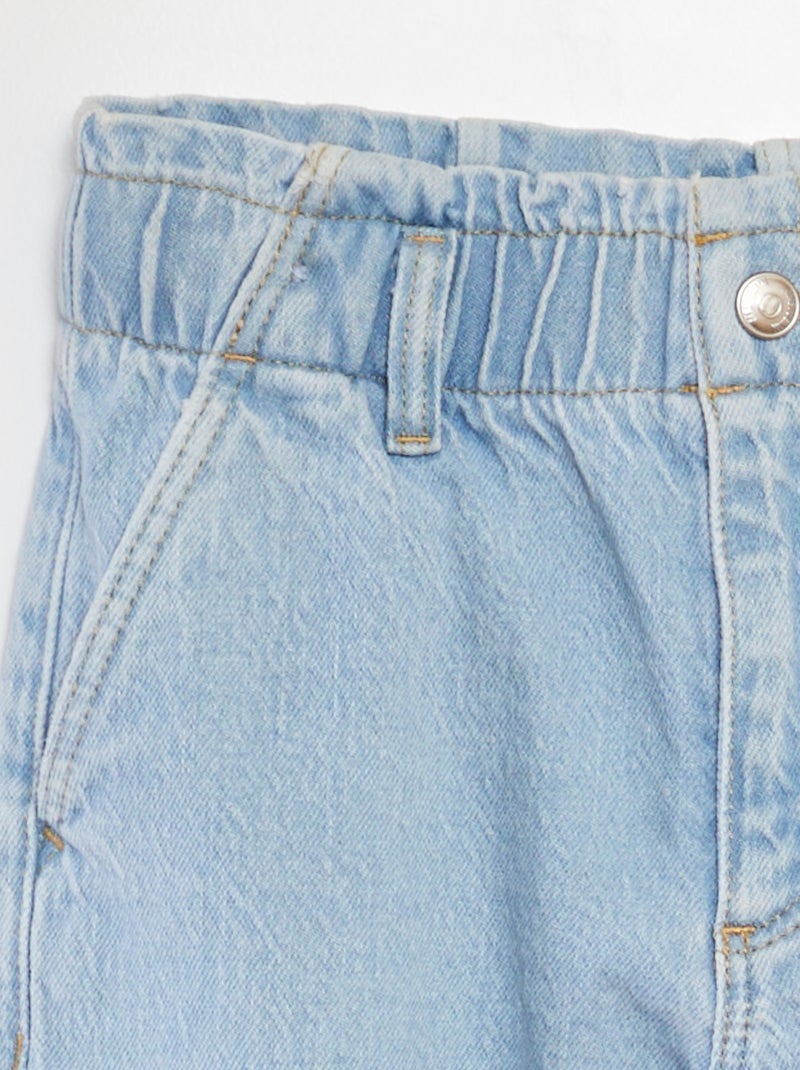 Mom broek met klepzakjes BLAUW - Kiabi
