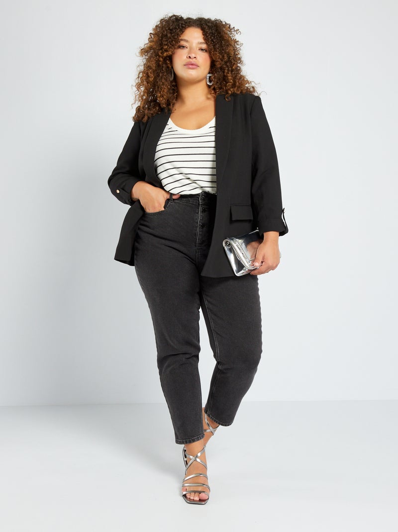 Mom-fit jeans - L30 ZWART - Kiabi