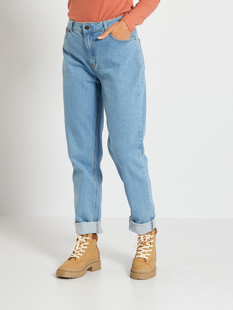 Mom-fit jeans L34 BLAUW - Kiabi
