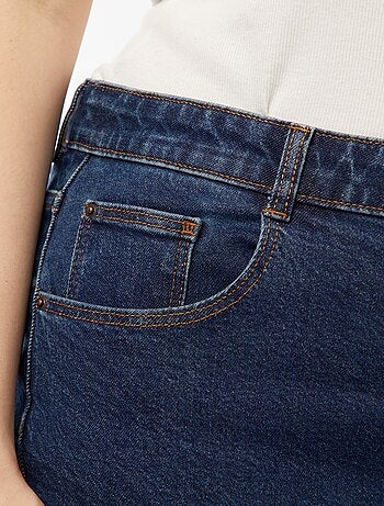 Mom-fit jeans met hoge taille en 5 zakken - L32