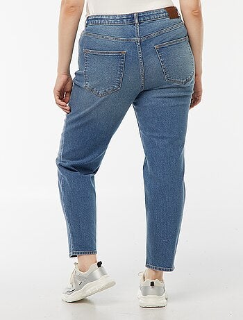 Mom-fit jeans met hoge taille en 5 zakken - L32