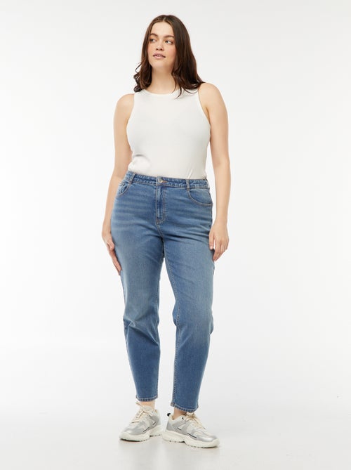 Mom-fit jeans met hoge taille en 5 zakken - L32 - Kiabi
