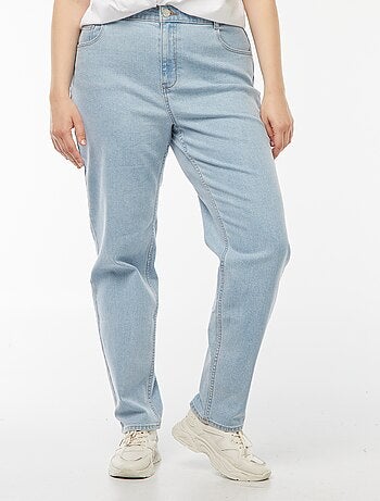 Mom-fit jeans met hoge taille en 5 zakken - L32