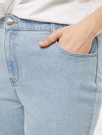 Mom-fit jeans met hoge taille en 5 zakken - L32