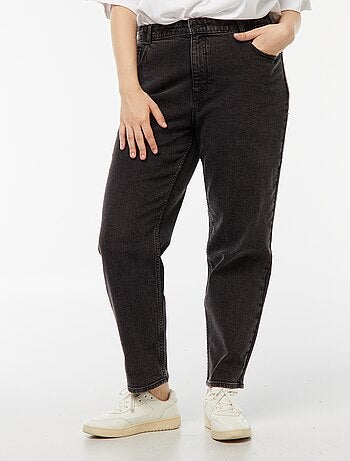 Mom-fit jeans met hoge taille en 5 zakken - L32