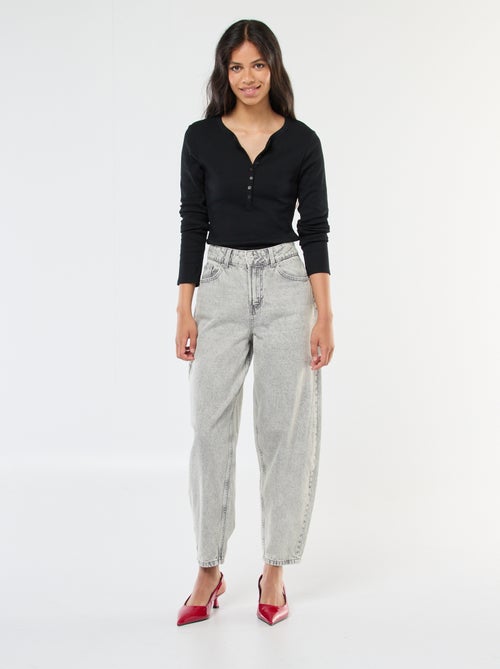 Mom-fit jeans met hoge taille - Kiabi
