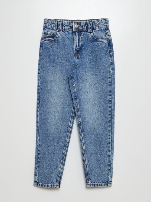 Mom-fit jeans met kralendetails - Kiabi