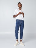 Mom-fit jeans met zeer hoge taille - L30 BLAUW - Kiabi