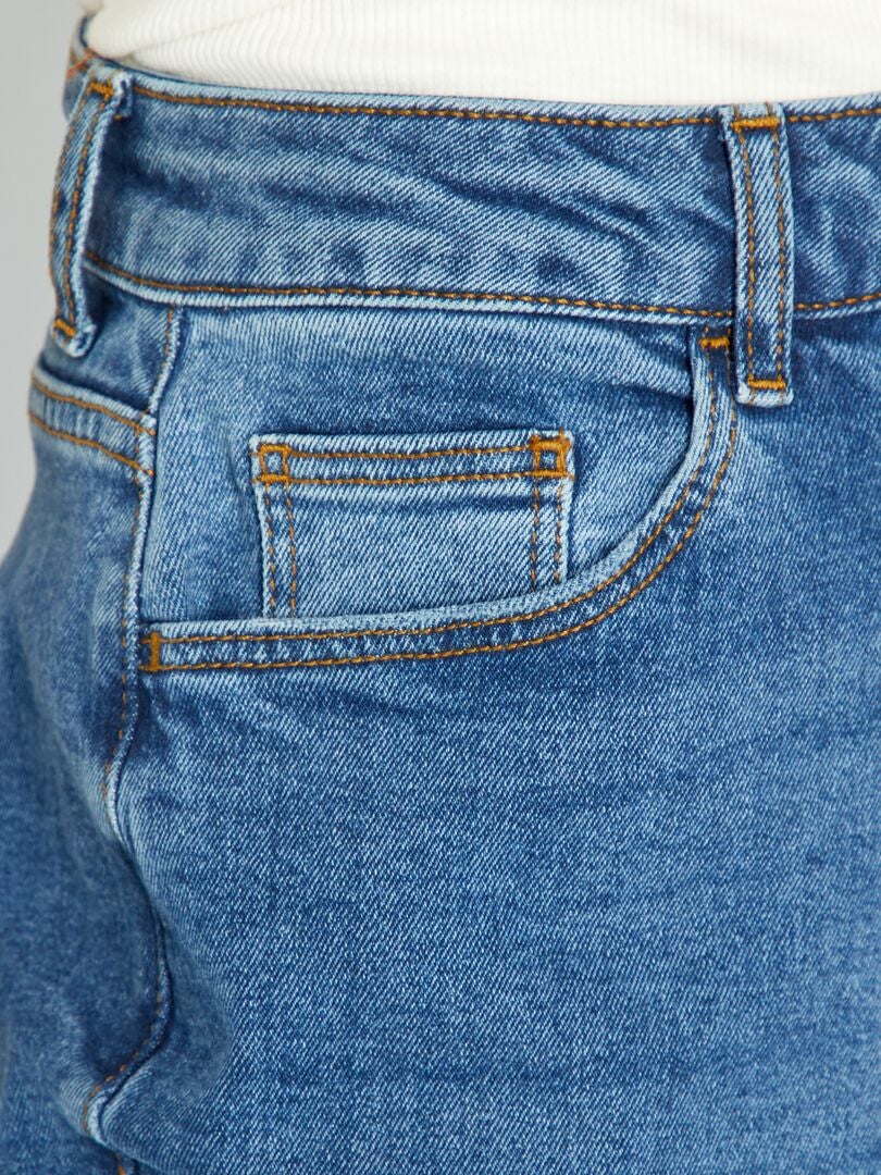 Mom-fit jeans met zeer hoge taille - L30 BLAUW - Kiabi