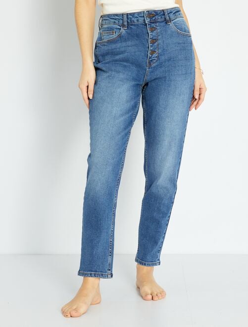 Mom-fit jeans met zeer hoge taille - L30 - Kiabi