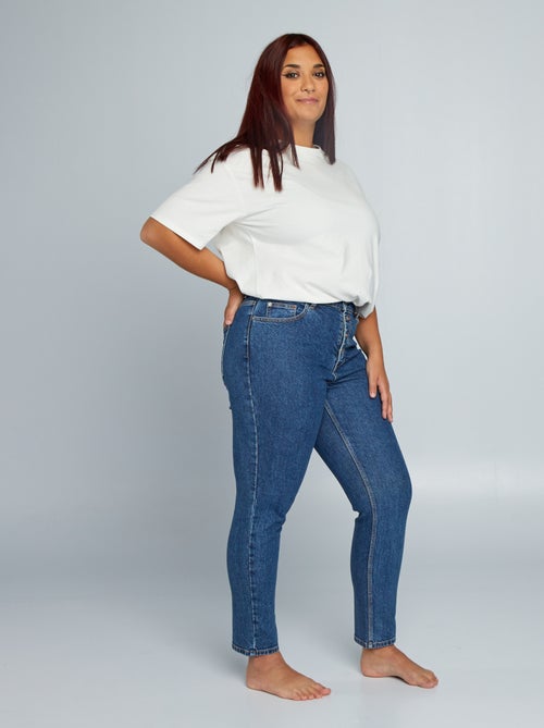 Mom-fit jeans met zeer hoge taille - L30 - Kiabi