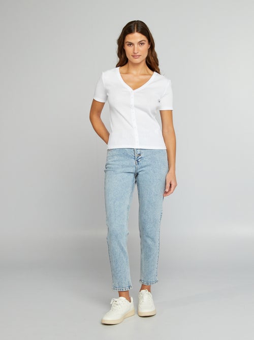 Mom-fit jeans met zeer hoge taille - L30 - Kiabi