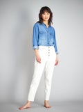 Mom-fit jeans met zeer hoge taille - L30 WIT - Kiabi
