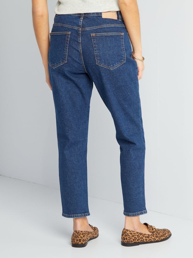 Mom-fit jeans met zeer hoge taille - L32 BLAUW - Kiabi