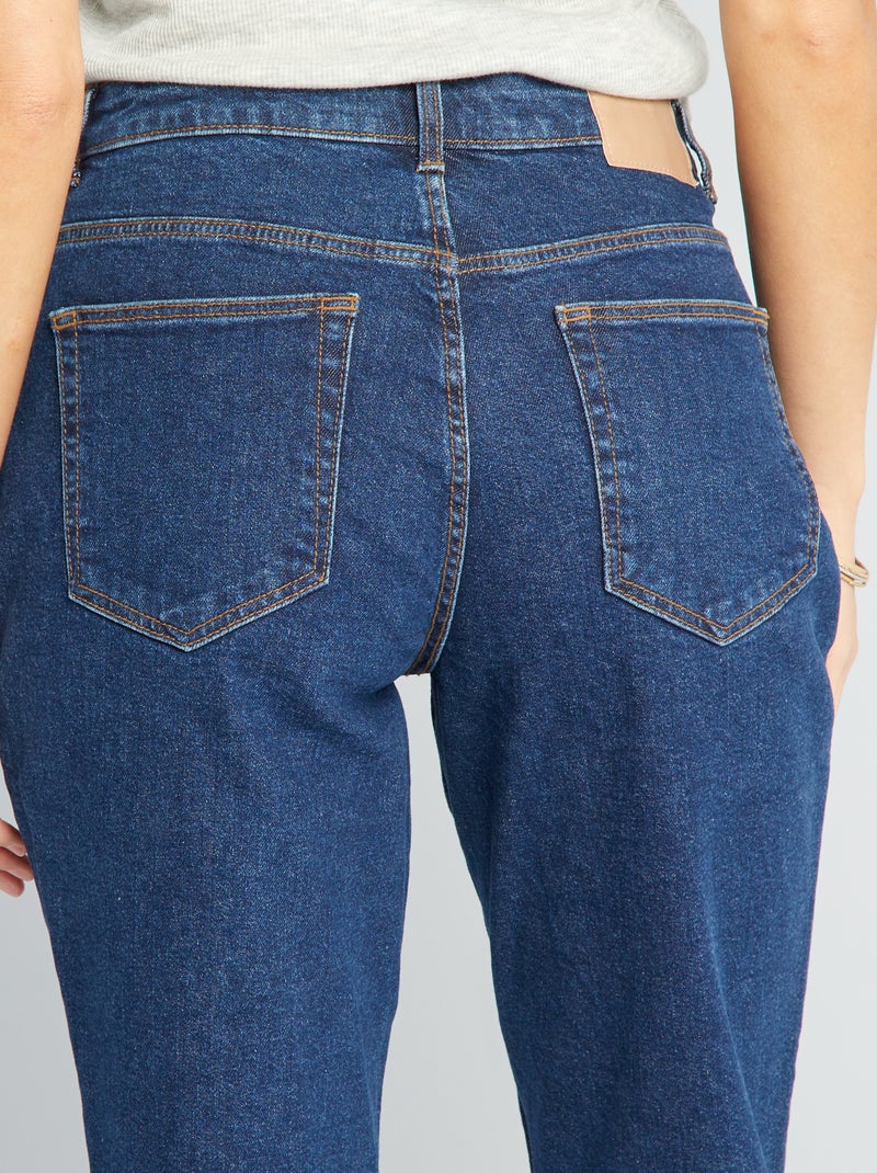 Mom-fit jeans met zeer hoge taille - L32 BLAUW - Kiabi