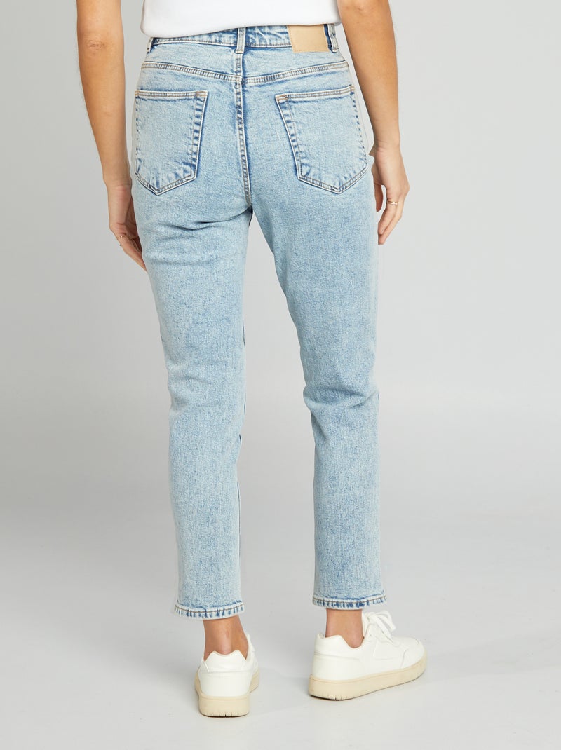 Mom-fit jeans met zeer hoge taille - L32 BLAUW - Kiabi
