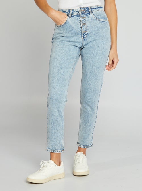 Mom-fit jeans met zeer hoge taille - L34 - Kiabi