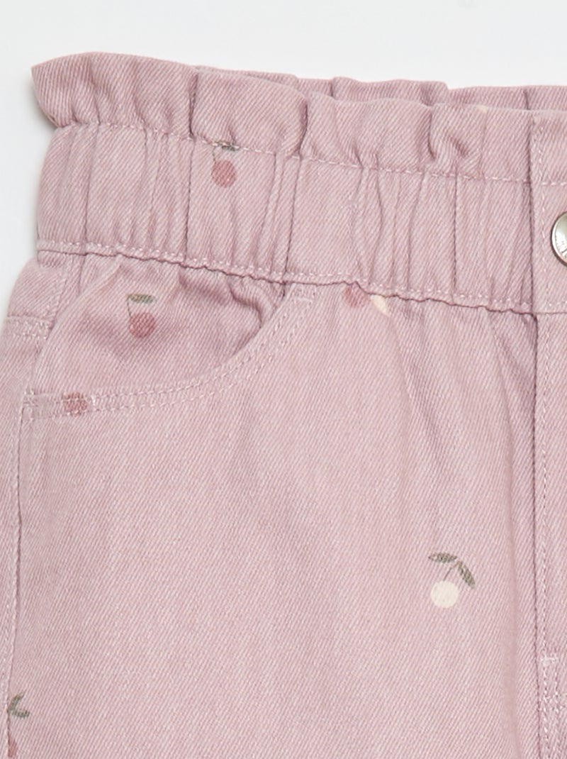 Mom-fit spijkerbroek met motiefje Rose - Kiabi