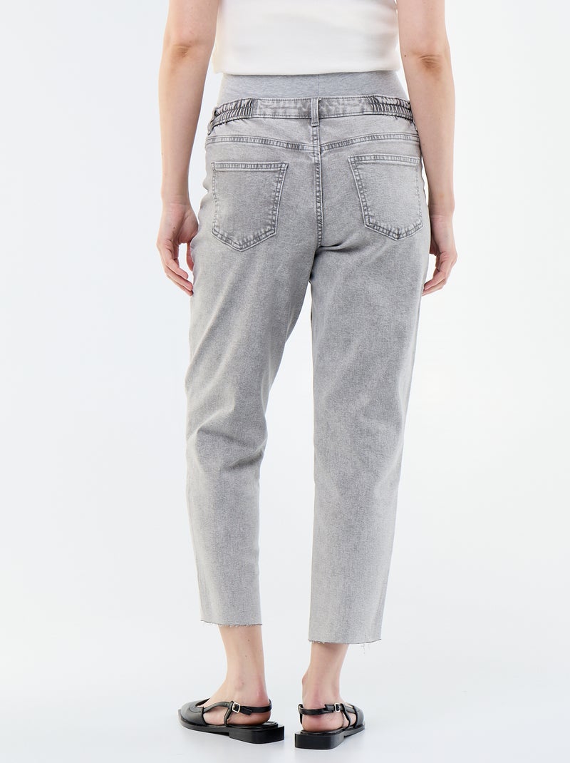 Mom fit zangerschapsjeans Grijs - Kiabi