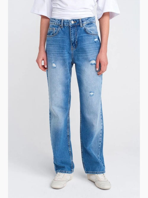 Mom jeans met hoge taille en wijde pijp dilvin - Kiabi Mom jeans met hoge taille en wijde pijp dilvin - Kiabi
