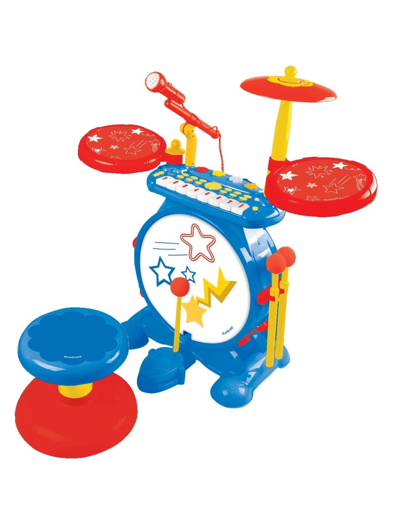 Mon rock band batterie lumineuse complète Bleu - Kiabi