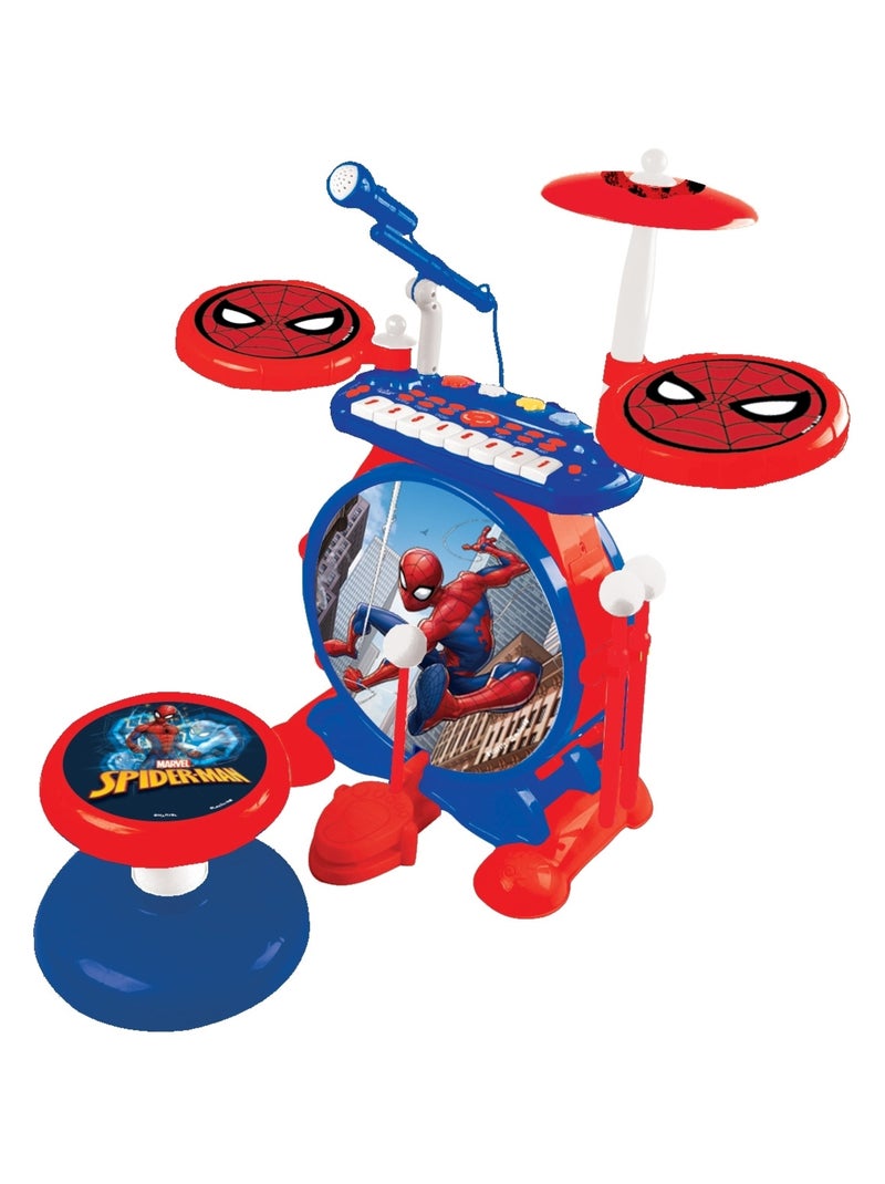 Mon rock band spiderman batterie lumineuse complète Rouge - Kiabi