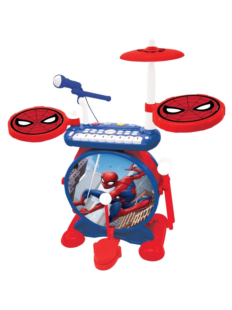 Mon rock band spiderman batterie lumineuse complète Rouge - Kiabi