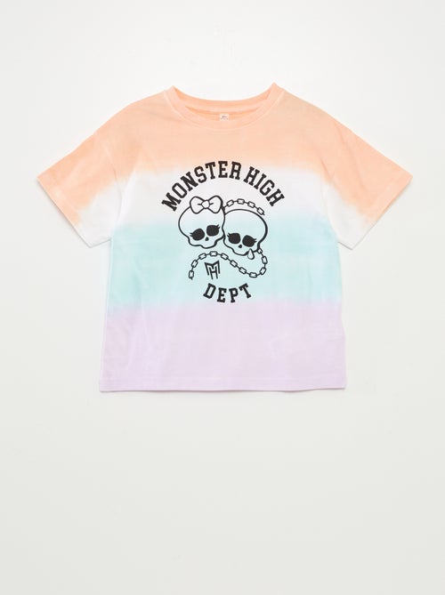 'Monster High'-T-shirt met korte mouw en tie-dye - Kiabi