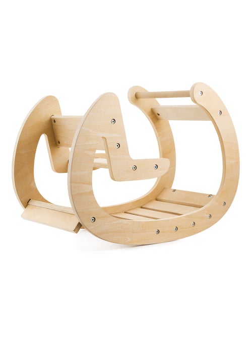 Montessori houten schommelwieg van natuurlijk hout – stabiele zitting vanaf 12 maanden - Kiabi Montessori houten schommelwieg van natuurlijk hout – stabiele zitting vanaf 12 maanden - Kiabi