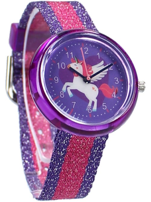Montre analogique licorne enfant à cadran chiffres et bracelet pailleté – - Kiabi Montre analogique licorne enfant à cadran chiffres et bracelet pailleté – - Kiabi