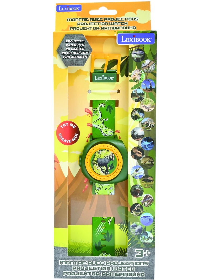Montre digitale avec projection dinosaures Vert - Kiabi