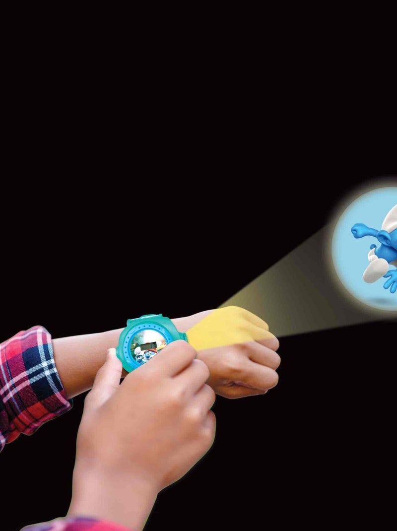 Montre digitale avec projection schtroumpfs Bleu - Kiabi