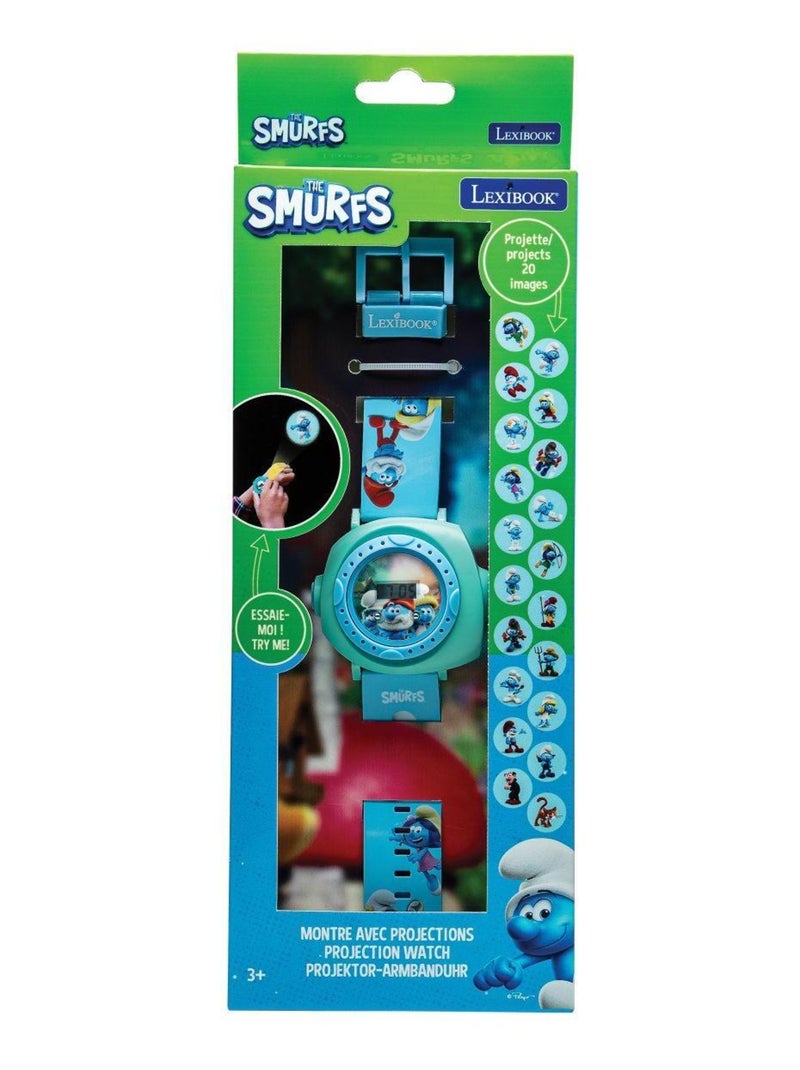 Montre digitale avec projection schtroumpfs Bleu - Kiabi