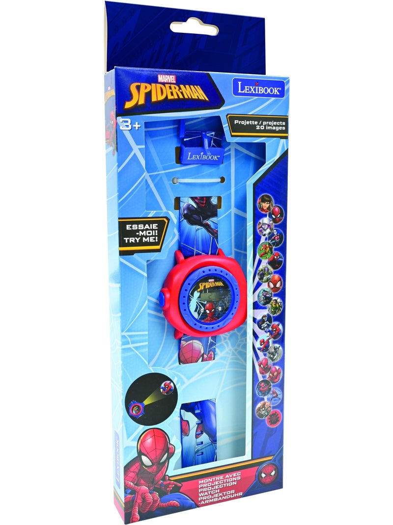 Montre digitale avec projection spiderman Bleu - Kiabi