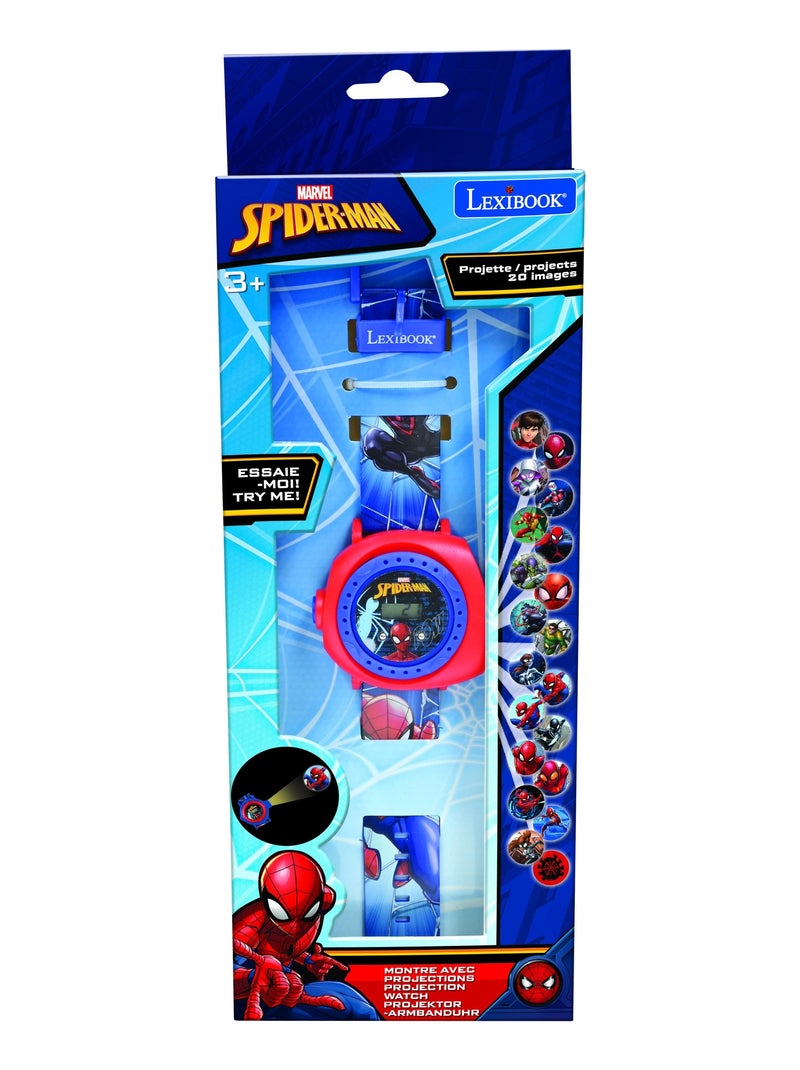 Montre digitale avec projection spiderman Bleu - Kiabi