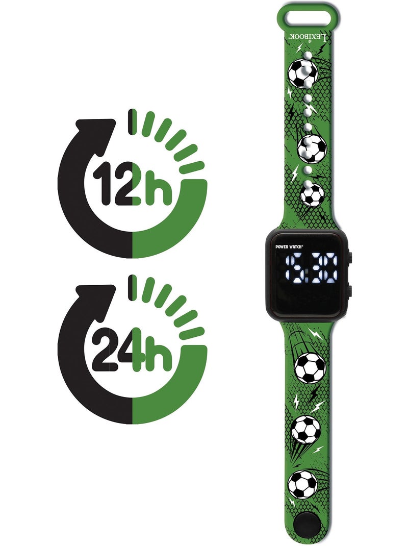 Montre digitale led football Vert - Kiabi
