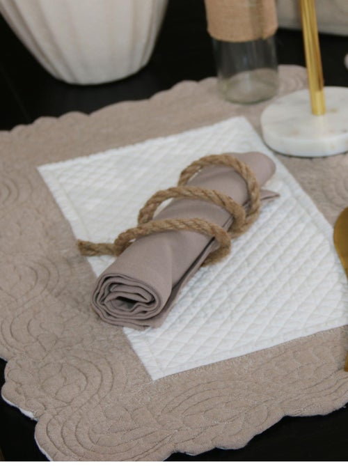 Morphee doorgestikte katoenen placemat - Kiabi Morphee doorgestikte katoenen placemat - Kiabi