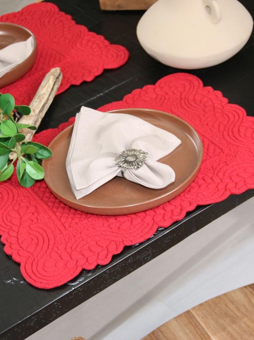 Morphee doorgestikte katoenen placemat - Kiabi Morphee doorgestikte katoenen placemat - Kiabi