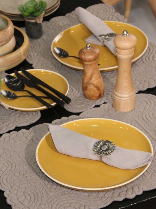 Morphee doorgestikte katoenen placemat - Kiabi Morphee doorgestikte katoenen placemat - Kiabi