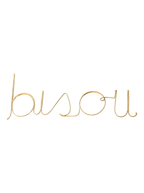 Mot fil de laiton doré "bisou" - Kiabi Mot fil de laiton doré "bisou" - Kiabi