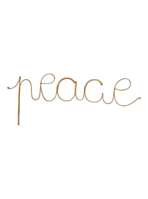 Mot fil de laiton doré "peace" - Kiabi Mot fil de laiton doré "peace" - Kiabi