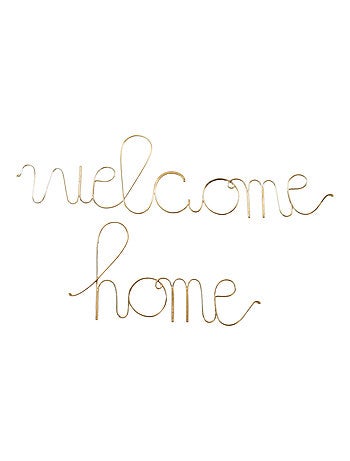 Mot fil de laiton "welcome home