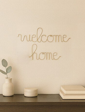 Mot fil de laiton "welcome home