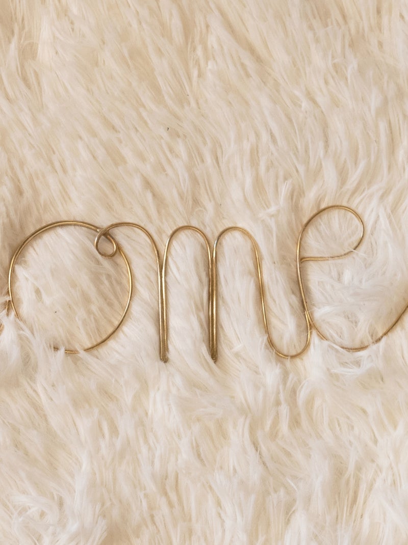 Mot fil de laiton "welcome home" Doré - Kiabi