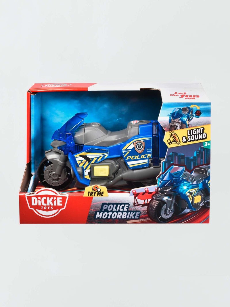 Moto de police 'Dickie Toys' bleu/gris - Kiabi