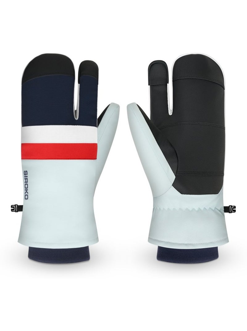 Moufles de ski 3 doigts homme et femme glisse light Bleu - Kiabi